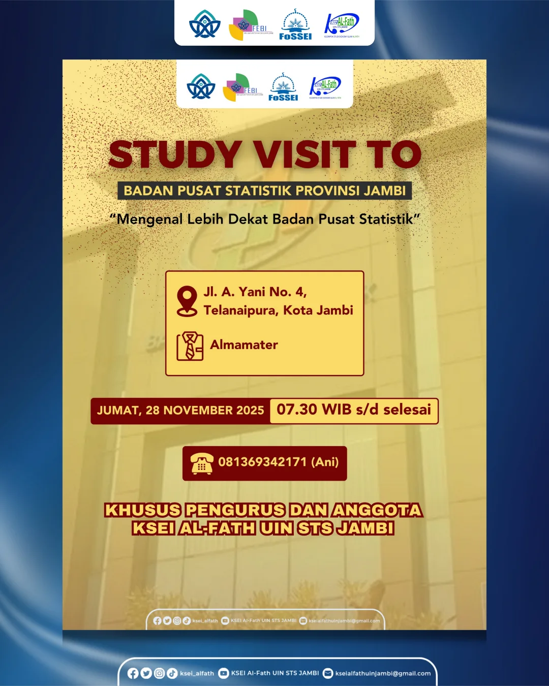 STUDY VISIT TO BADAN PUSAT STATISTIK (BPS) PROVINSI JAMBI