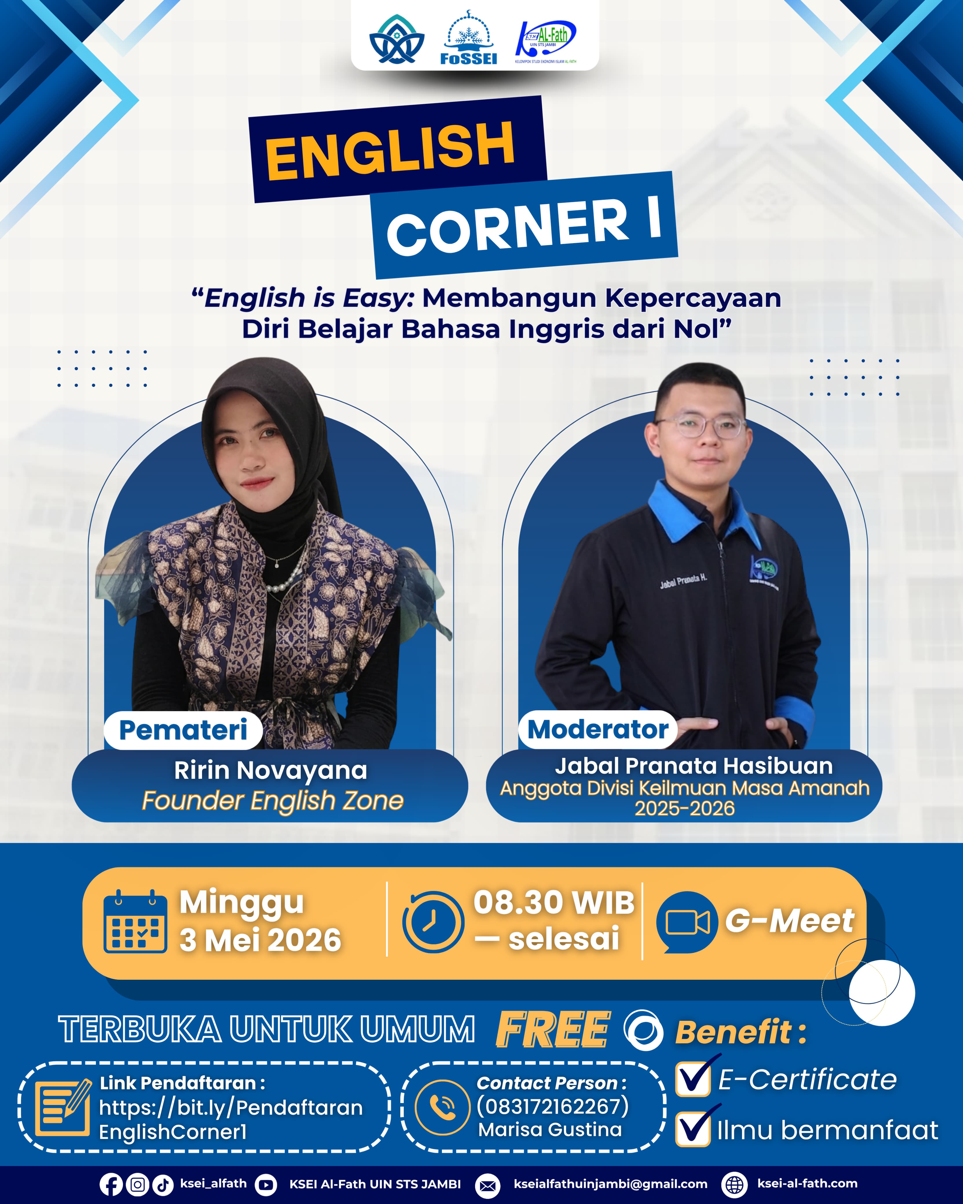 English Corner I Divisi Keilmuan KSEI Al-Fath 2026
