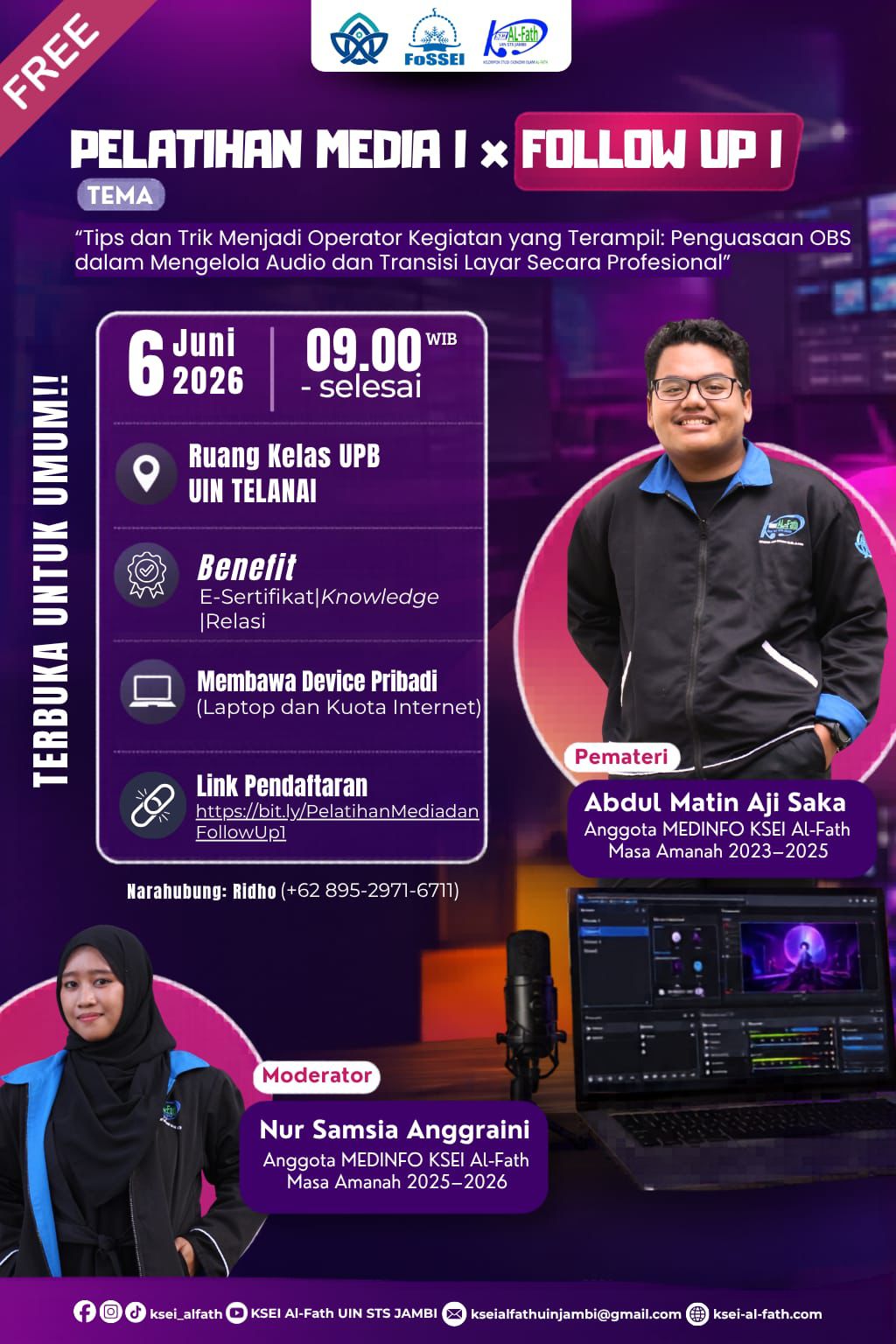 PELATIHAN MEDIA I X  FOLLOW UP I