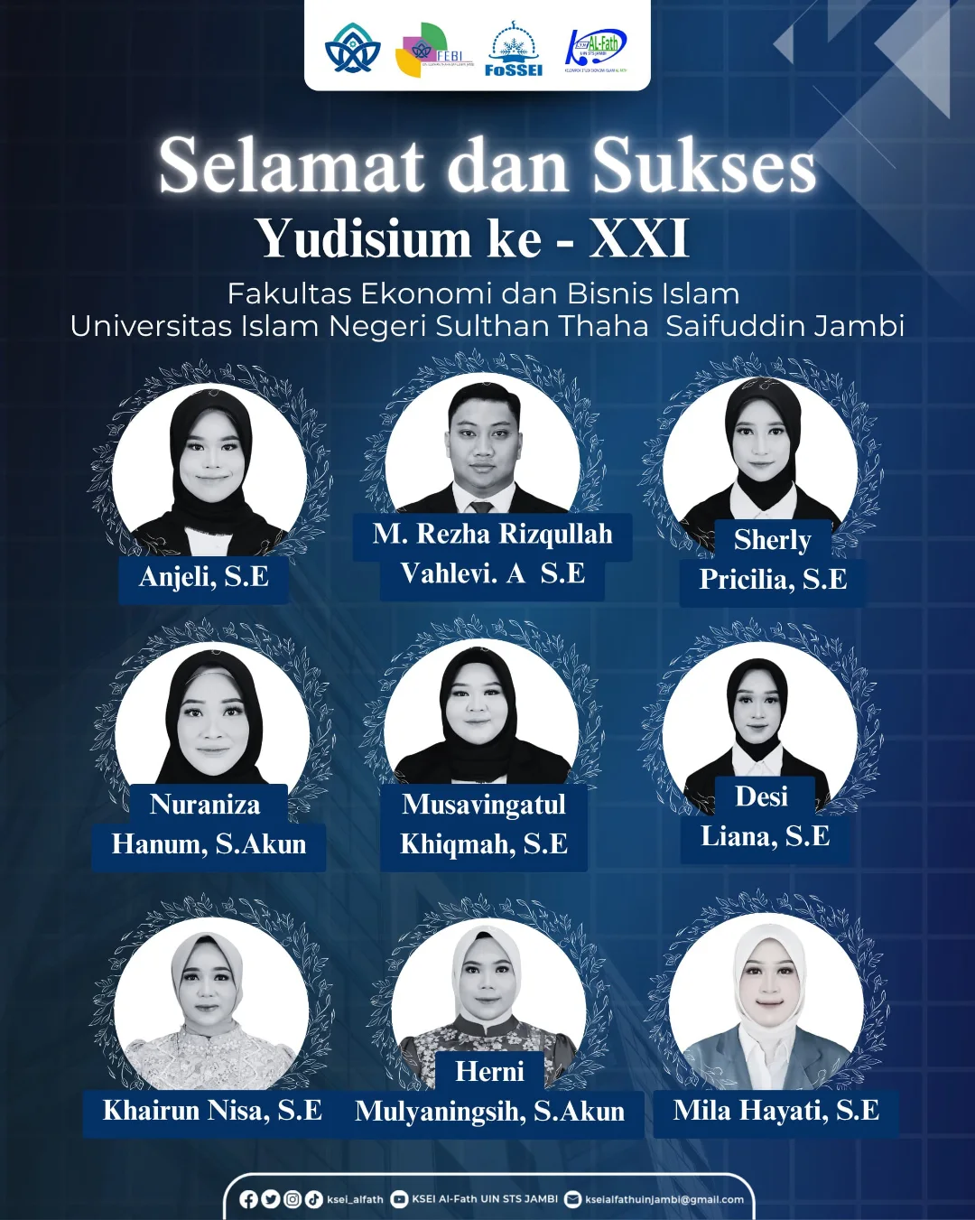 Sukses Yudisium ke - XXI Fakultas Ekonomi dan Bisnis Islam
